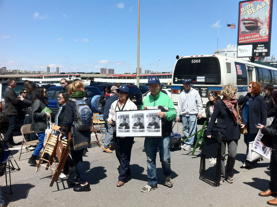 “1,001 Chairs for Ai Weiwei” in New York: Ai Weiwei’s supporters gather opposite the Chinese Consulate to protest for his release.