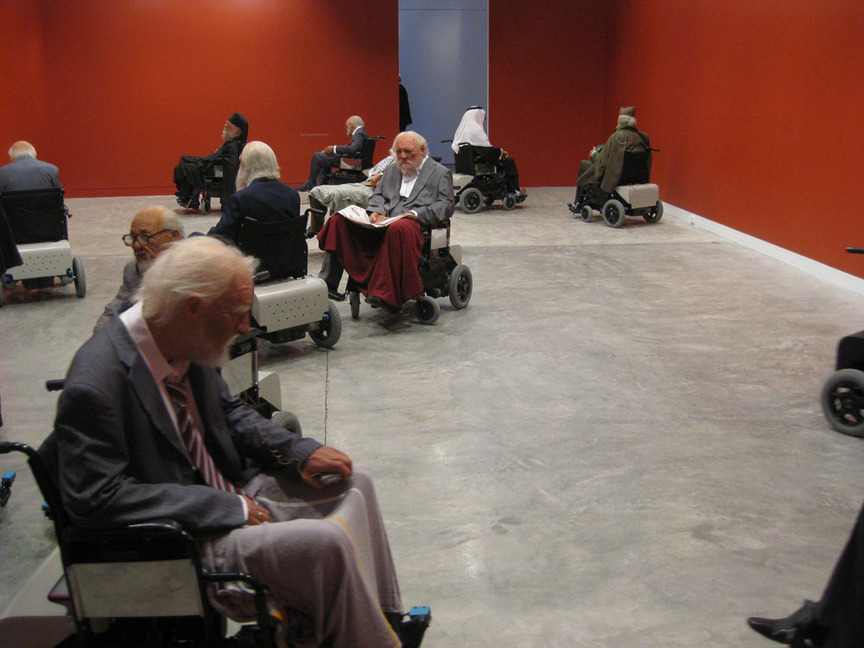 Installation views of SUN YUAN and PENG YU’s Old People’s Home, 2007, at Sherman Contemporary Art Foundation, Sydney, 2012. Photo by Michael Young for ArtAsiaPacific.