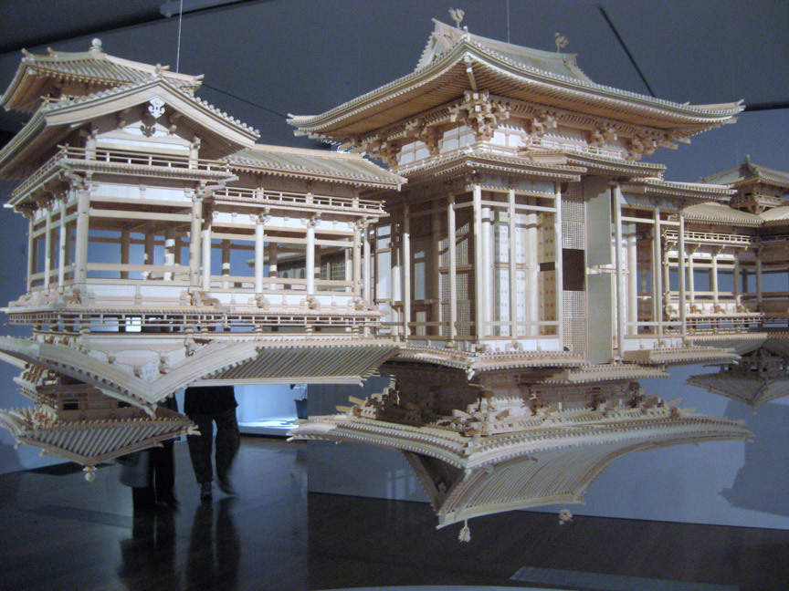 1. The sublime Reflection Model (Perfect Bliss) (2010–12) by Takahiro Iwasaki seems to float meditatively in its own space. Made from Japanese cypress, the model is based on the Byodo-in, a tenth-century temple near Kyoto.