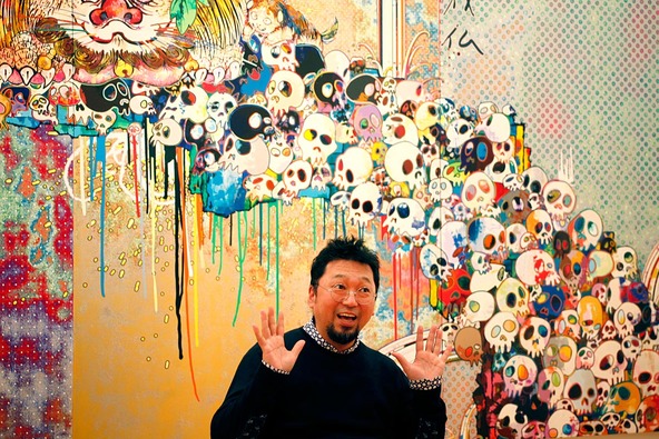 Takashi Murakami Visits Gagosian Gallery, Hong Kong