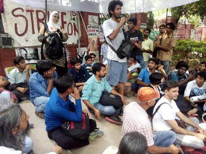 Student Protest at the College of Art in New Delhi