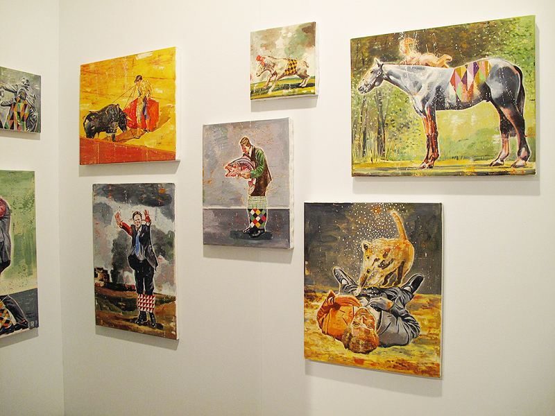 NICKY NODJOUMI’s paintings at the booth of Taymour Grahne Gallery (New York). All photos by Paul Laster for ArtAsiaPacific.