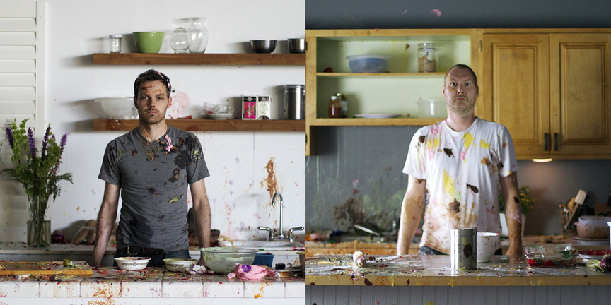 TOBIAS FIKE and MATTHEW HARRIS, Food Fight (composite still image), 2013, single-channel video: 19 mins 49 secs. Copyright and courtesy the artists.