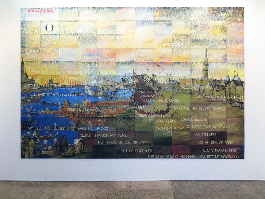 IMANTS TILLERS’  Fiction of Place  (2018) was sold to a private collector on the first day of the fair for AUD 200,000 (USD 143,000) by Arc One Gallery (Melbourne).