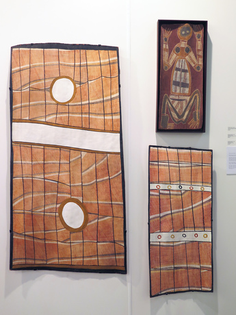 Justin Miller Art (Sydney) brought bark paintings by JOHN MAWURNDJUL.