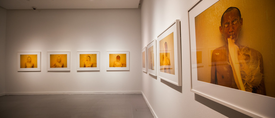 Installation view of LEE WEN’s Splash!, 2003–12, mixed-media installation and photographs, dimensions variable, at “Lucid Dreams in the Reverie of the Real,” Singapore Art Museum, 2012. Courtesy the artist and Singapore Art Museum.