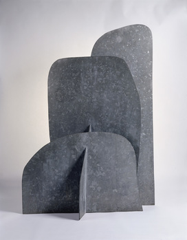 ISAMU NOGUCHI’s Cloud Mountain, 1982–83, hot-dipped galvanized steel, 177.2 × 125.1 × 71.8 cm. Photo by Kevin Noble. Copyright and courtesy The Isamu Noguchi Foundation and Garden Museum, New York / ARS.