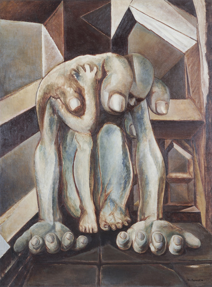 MASAO TSURUOKA, Heavy Hand, 1949, oil on canvas, 130 × 97 cm.