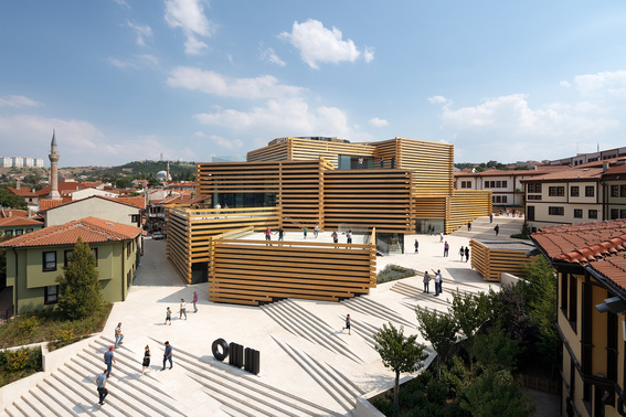 Eskişehir’s private, Kengo Kuma-designed Odunpazari Modern Museum (OMM) opened on September 8. Rendering of OMM copyright and courtesy Studio NAARO, London.