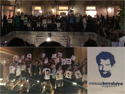 Moments of Solidarity for Jailed Cultural Philanthropist Osman Kavala During Istanbul Openings