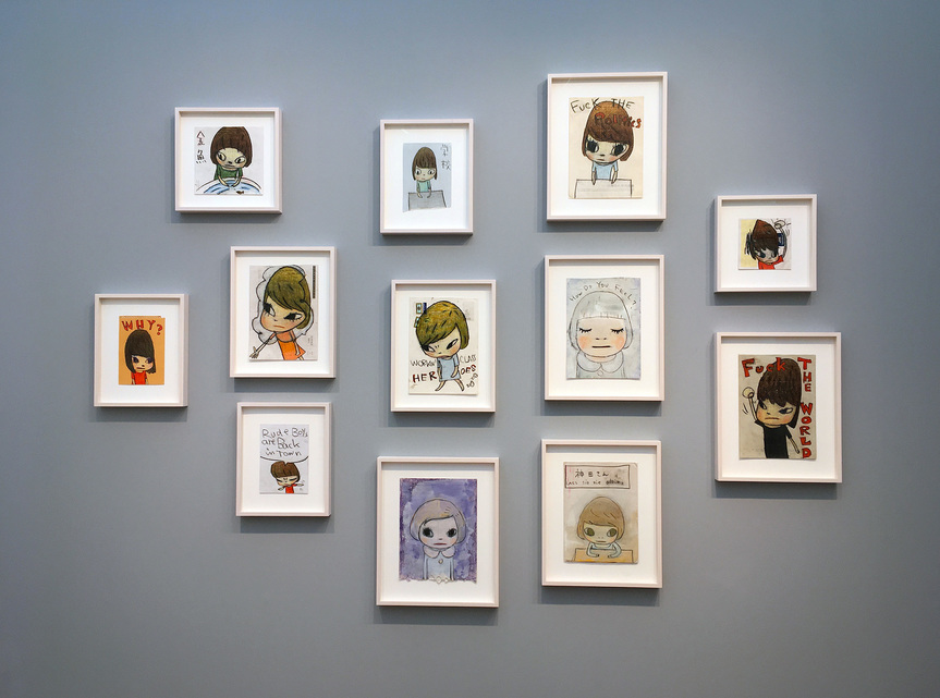 Pace Gallery (New York / London / Hong Kong / Palo Alto / Seoul / Geneva) highlighted a selection of YOSHITOMO NARA’s small-scale drawings of expressive young girls from the mid-2000s to present.