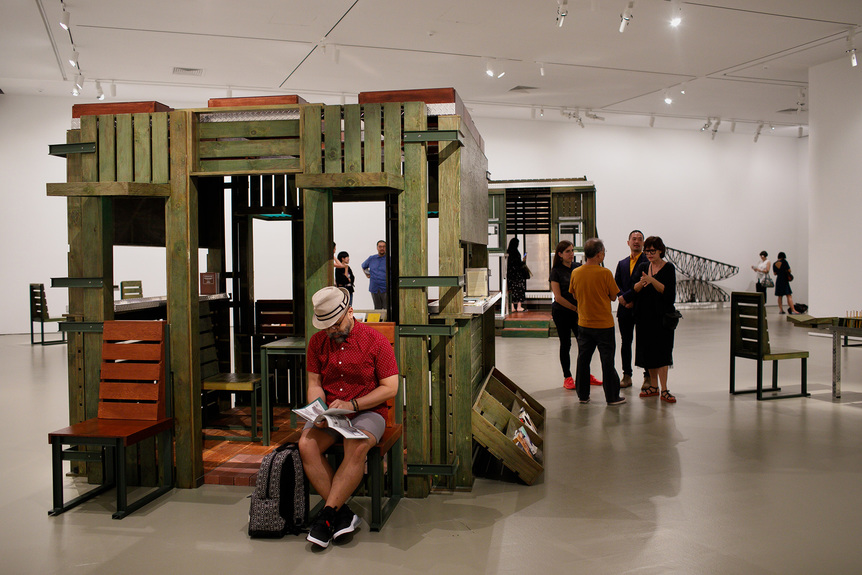 Opening event of “Spaces for the Public. Spaces for Democracy.” at NTU Centre for Contemporary Art, Singapore, 2019. Photo by Yeo Kai Wen.