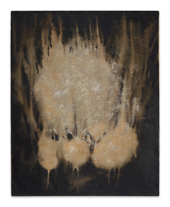 RYUJI TANAKA, Sei A, 1963, mineral pigments and mixed media on canvas, 91 × 73 cm.