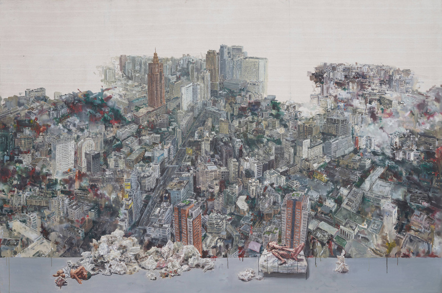 TU HONGTAO, Chengdu, Tokyo or Shenzhen, 2006, oil on canvas, 200 × 300 cm. Copyright the artist.