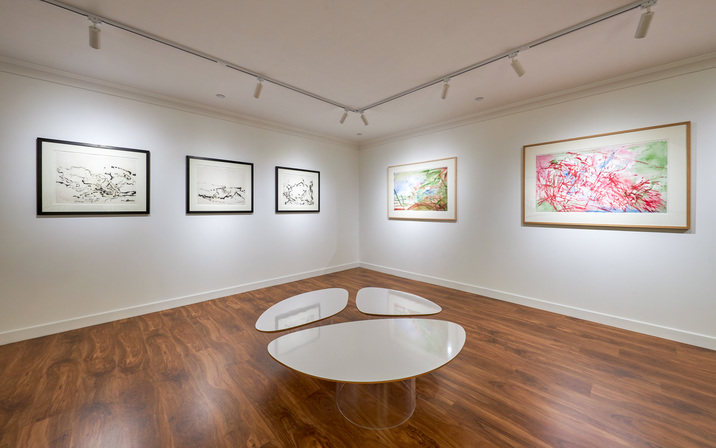 Installation view of ZAO WOU-KI’s “Friendship and Reconciliation” at Villepin, Hong Kong, 2020.