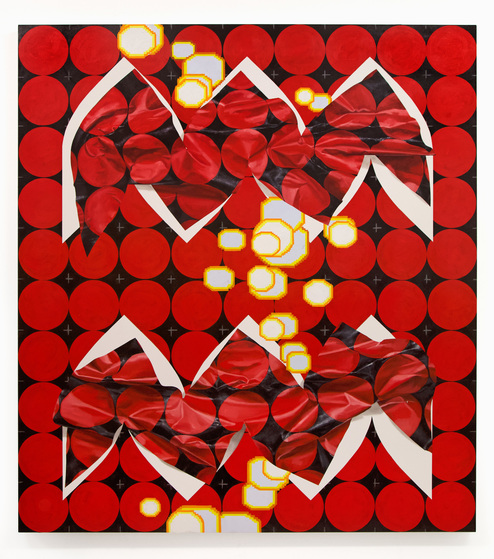 VIVIEN ZHANG, Geogrid, 2020, acrylic and oil on canvas, 200 × 180 cm. Courtesy the artist and Long March Space, Beijing.