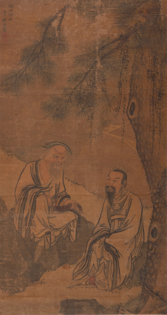 FU TAO, Seeking Tao on Kongtong Mountain, early Qing dynasty, ink and color on silk, 169 × 91 cm.