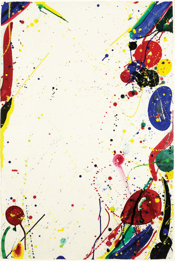 SAM FRANCIS, Bright Ring Drawing, 1965, gouache on paper, 104.1 × 69.5 cm.