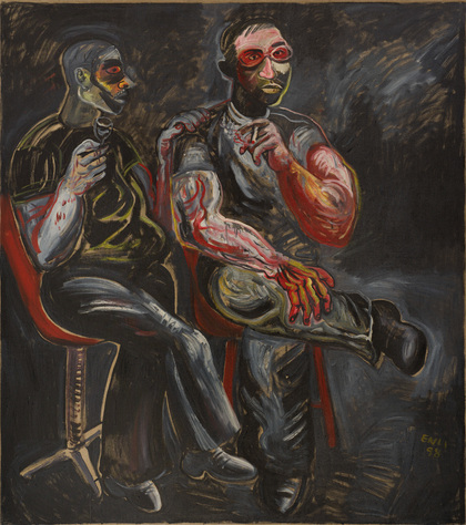 ZHANG ENLI, Brother from Pub series, 1998, oil on canvas, 170 × 150 cm. Courtesy the artist and ShanghArt Gallery, Shanghai / Beijing / Singapore.