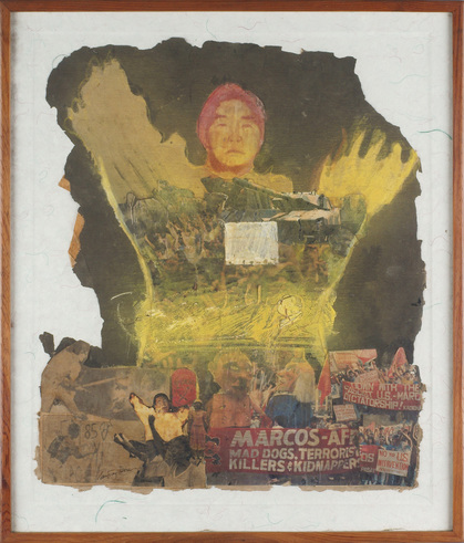 SANTIAGO BOSE, EDSA MARCOS, 1986, mixed media, 67.9 × 57.8 cm.